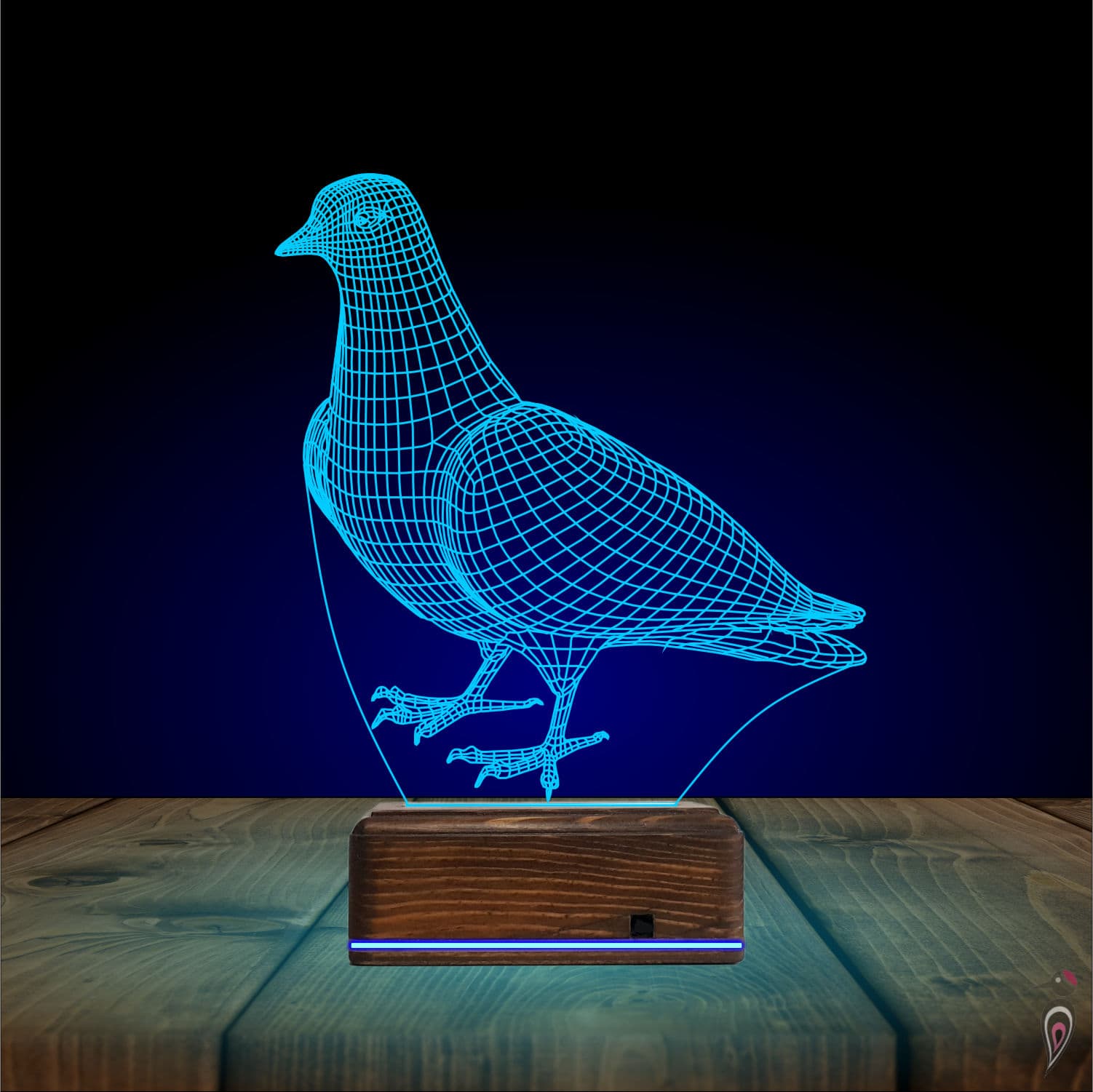 Голубь 3D Ночник 10