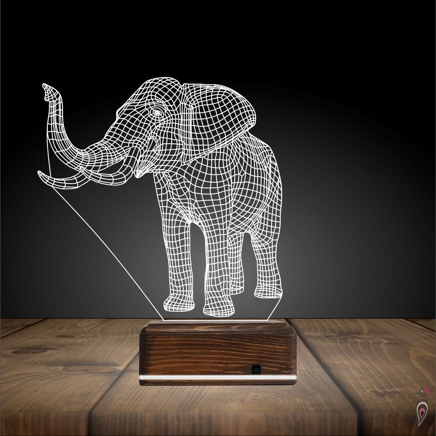 Слон — 3D LED Ночник | Оригинальный подарок детям и взрослым 3