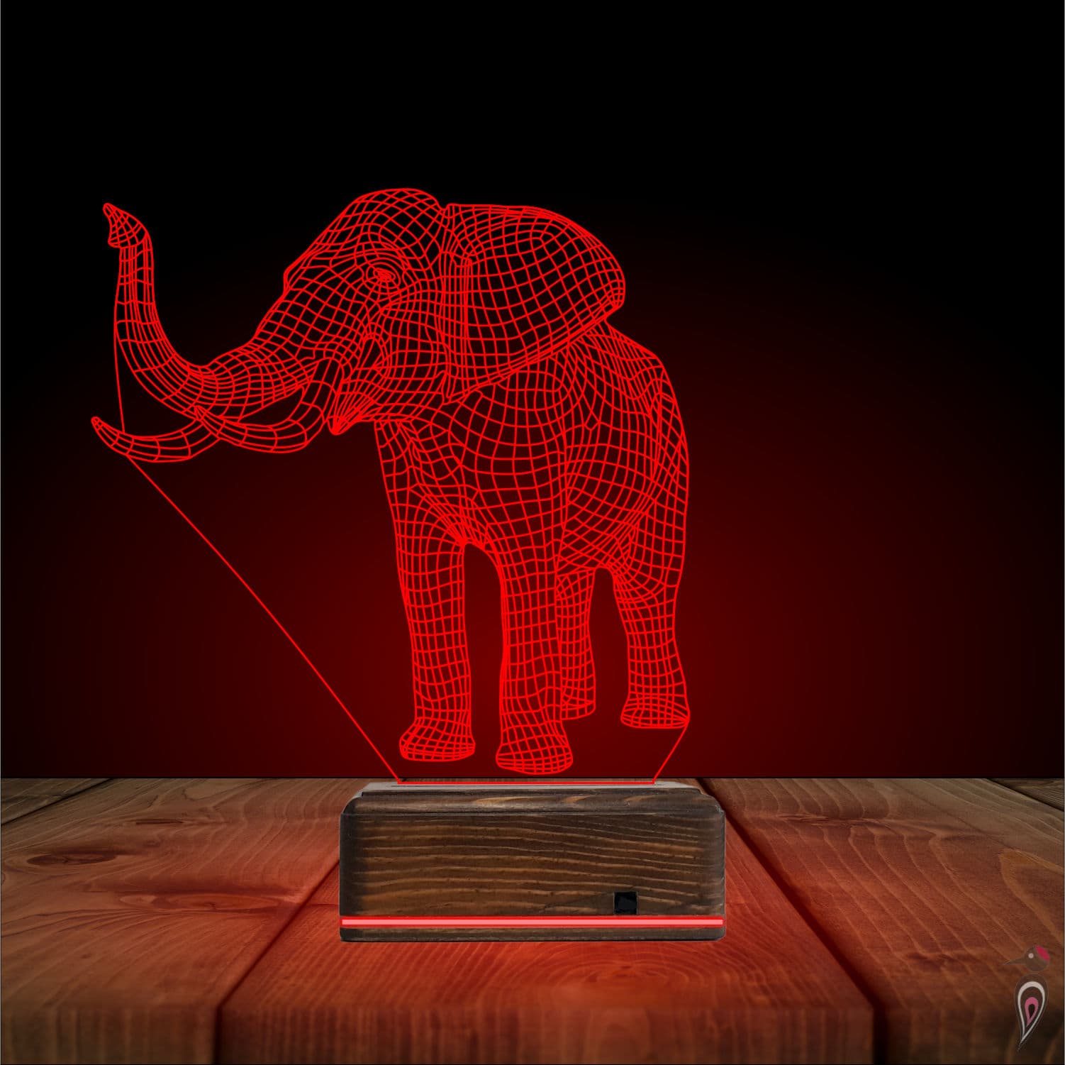 Слон — 3D LED Ночник | Оригинальный подарок детям и взрослым 5