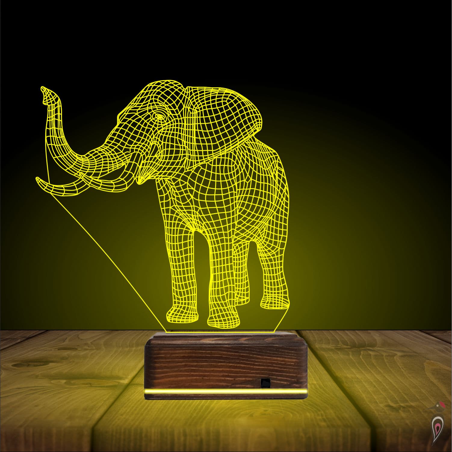 Слон — 3D LED Ночник | Оригинальный подарок детям и взрослым 7