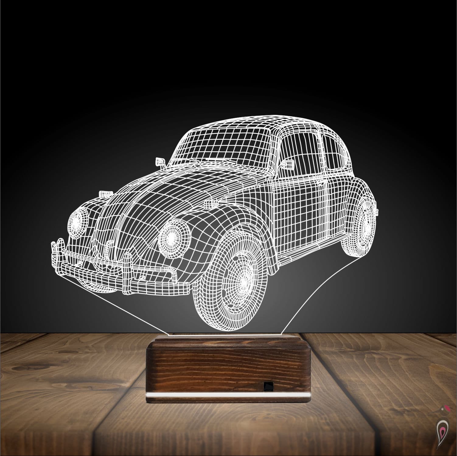 Фольксваген Жук — 3D LED Ночник | Подарок автолюбителю 3