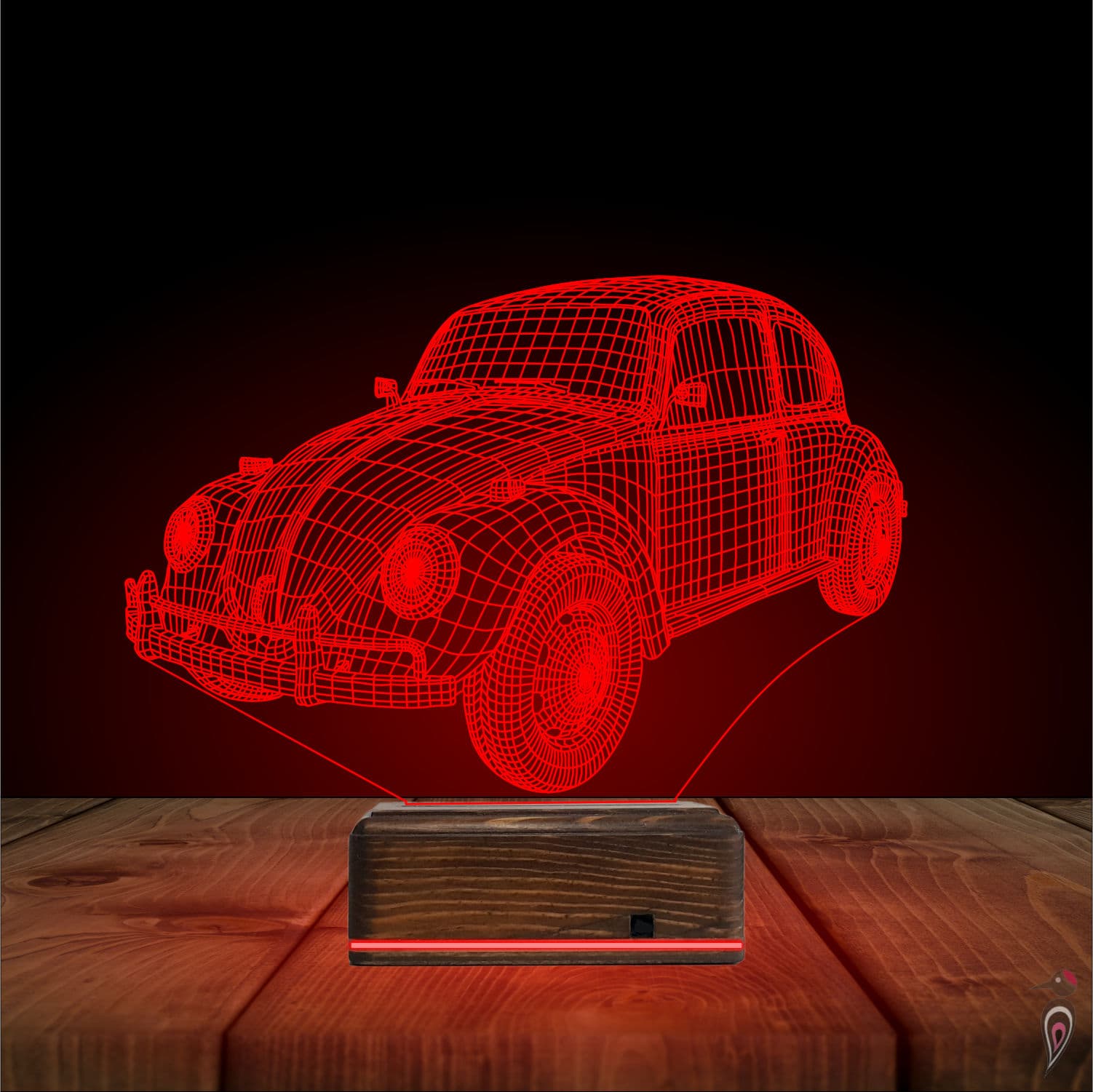 Фольксваген Жук — 3D LED Ночник | Подарок автолюбителю 5