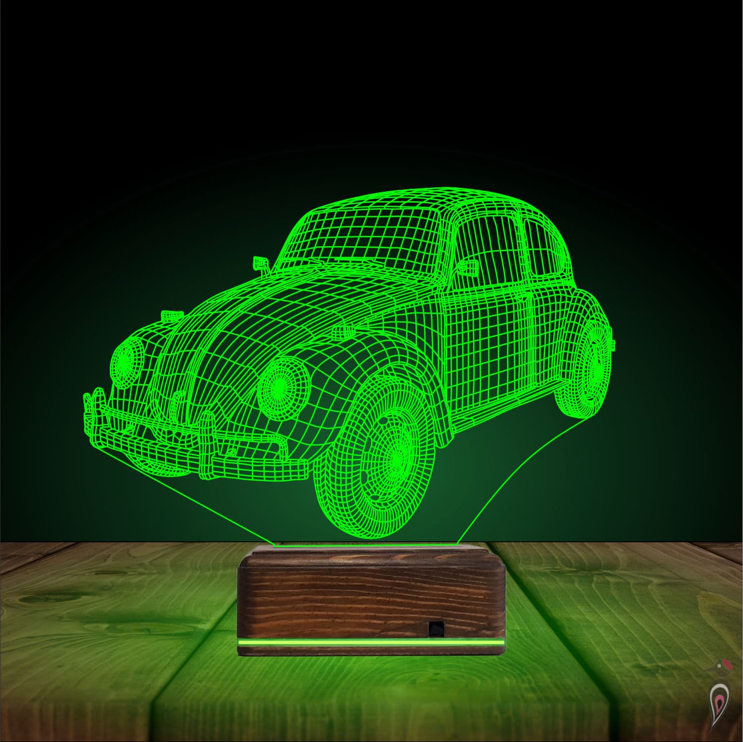 Фольксваген Жук — 3D LED Ночник | Подарок автолюбителю 8