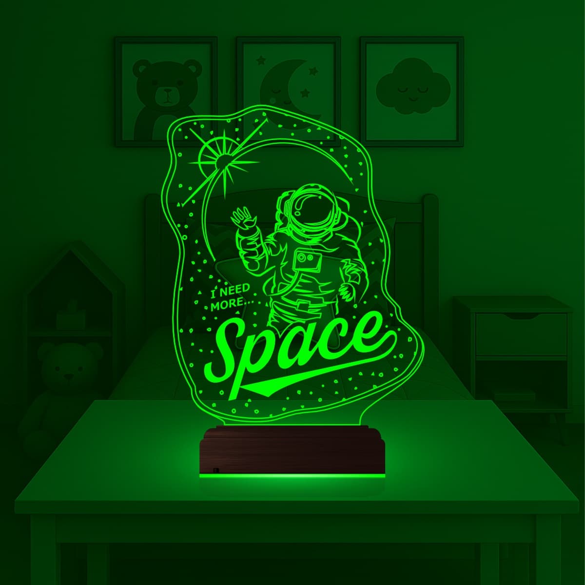 Космонавт — 3D LED Ночник | Подарок ребёнку 5