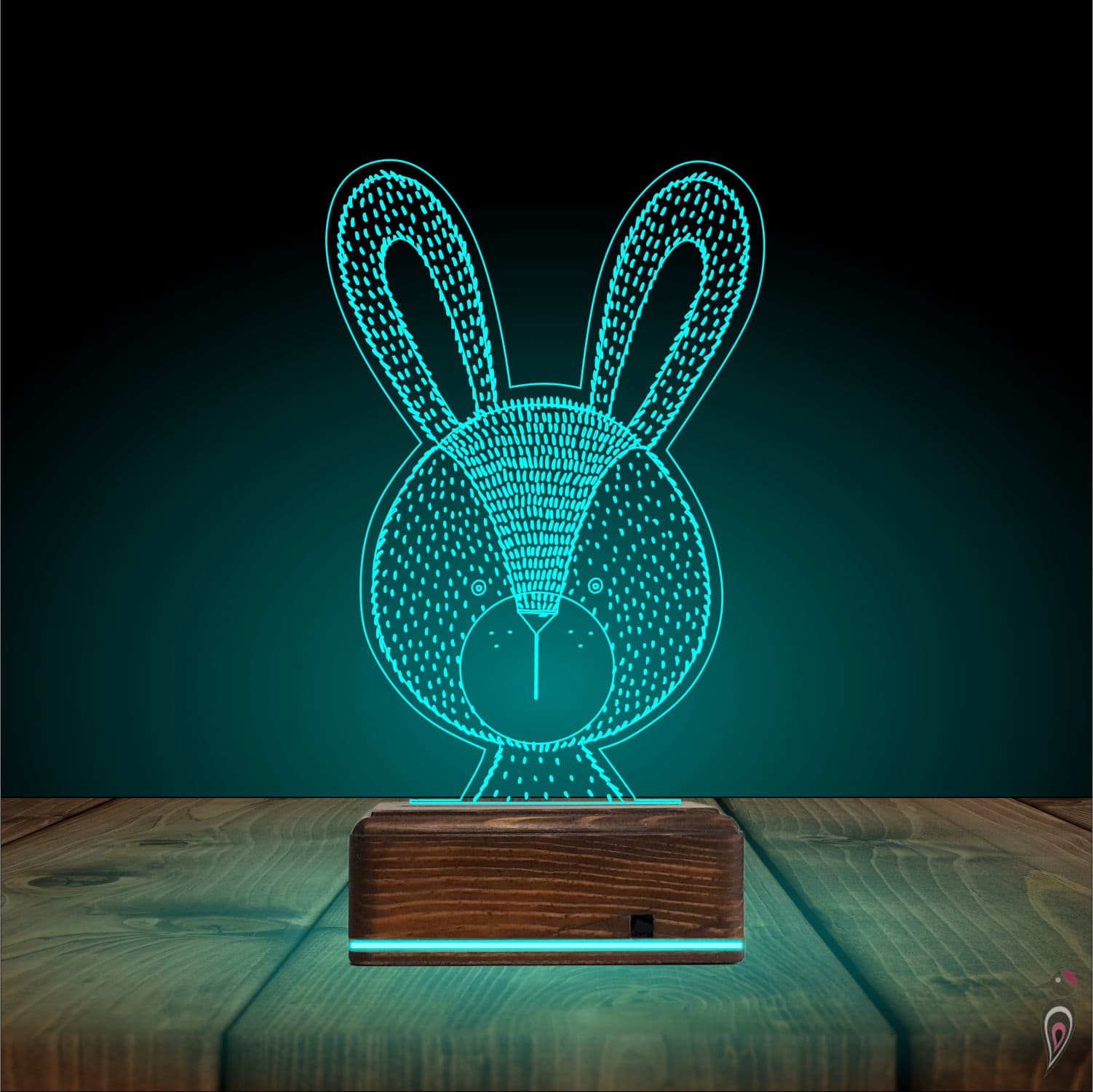 Кролик — 3D LED Ночник | Подарок ребёнку 4