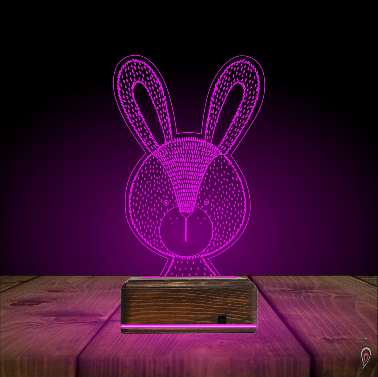 Кролик — 3D LED Ночник | Подарок ребёнку 6