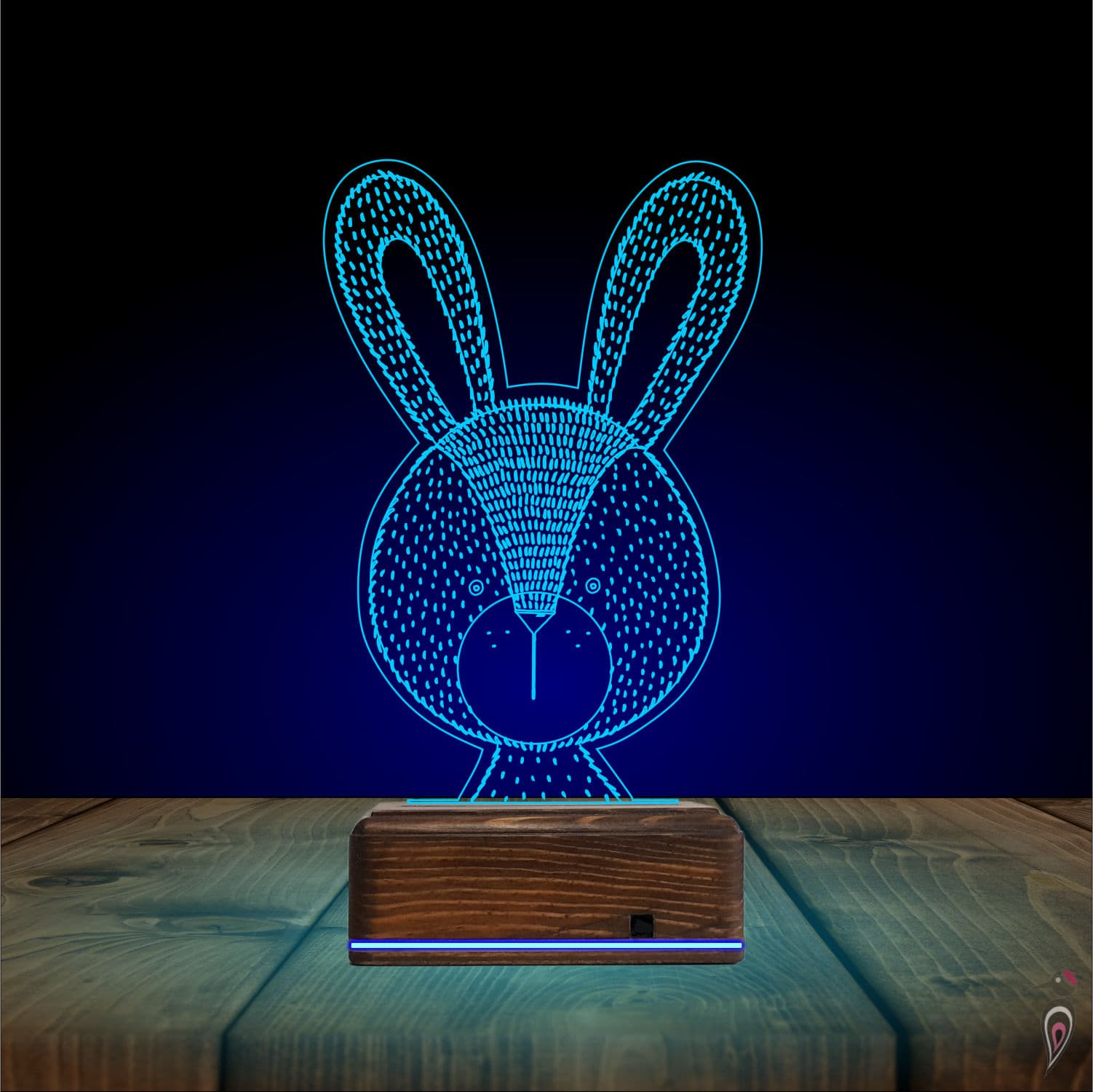 Кролик — 3D LED Ночник | Подарок ребёнку 10