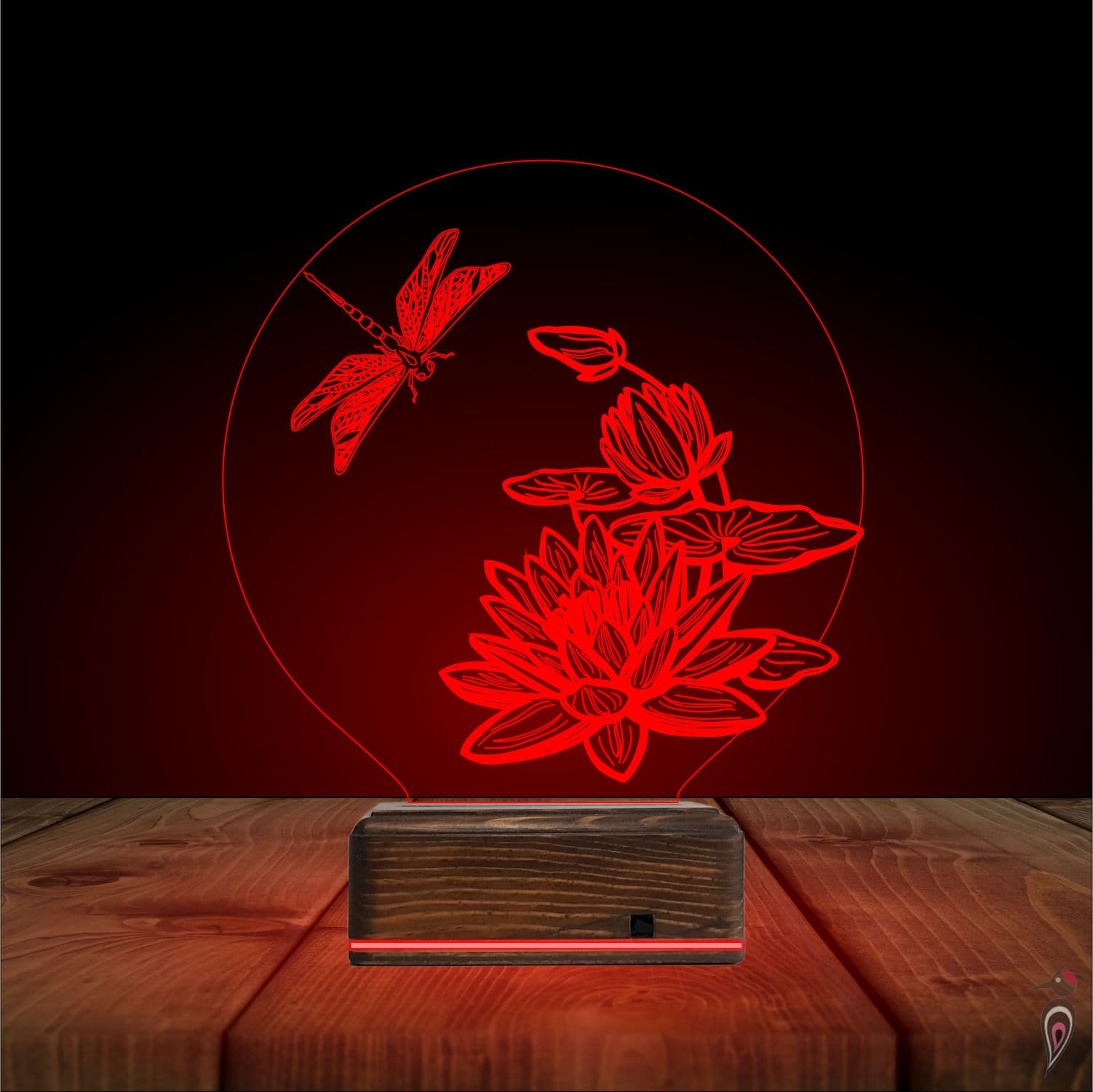 Стрекоза и Лотос 3D Ночник 5