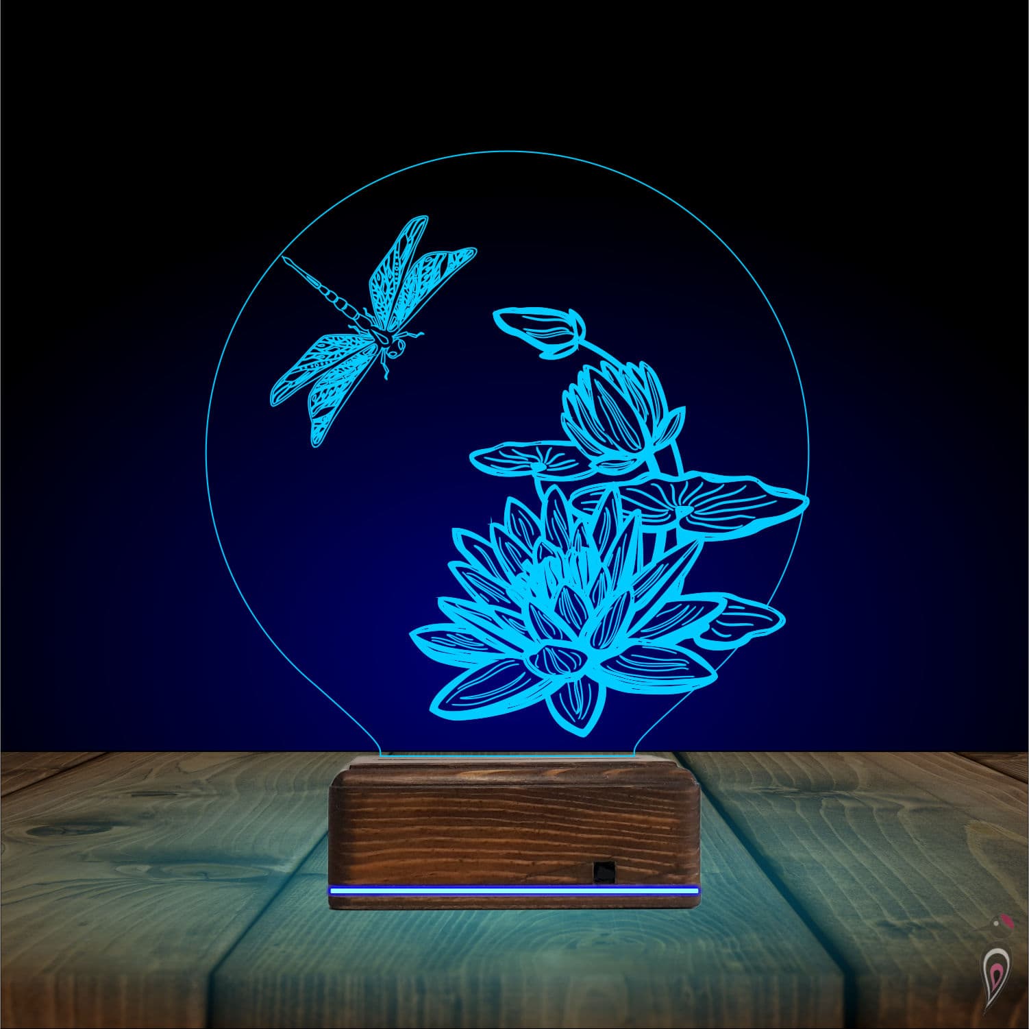 Стрекоза и Лотос 3D Ночник 6