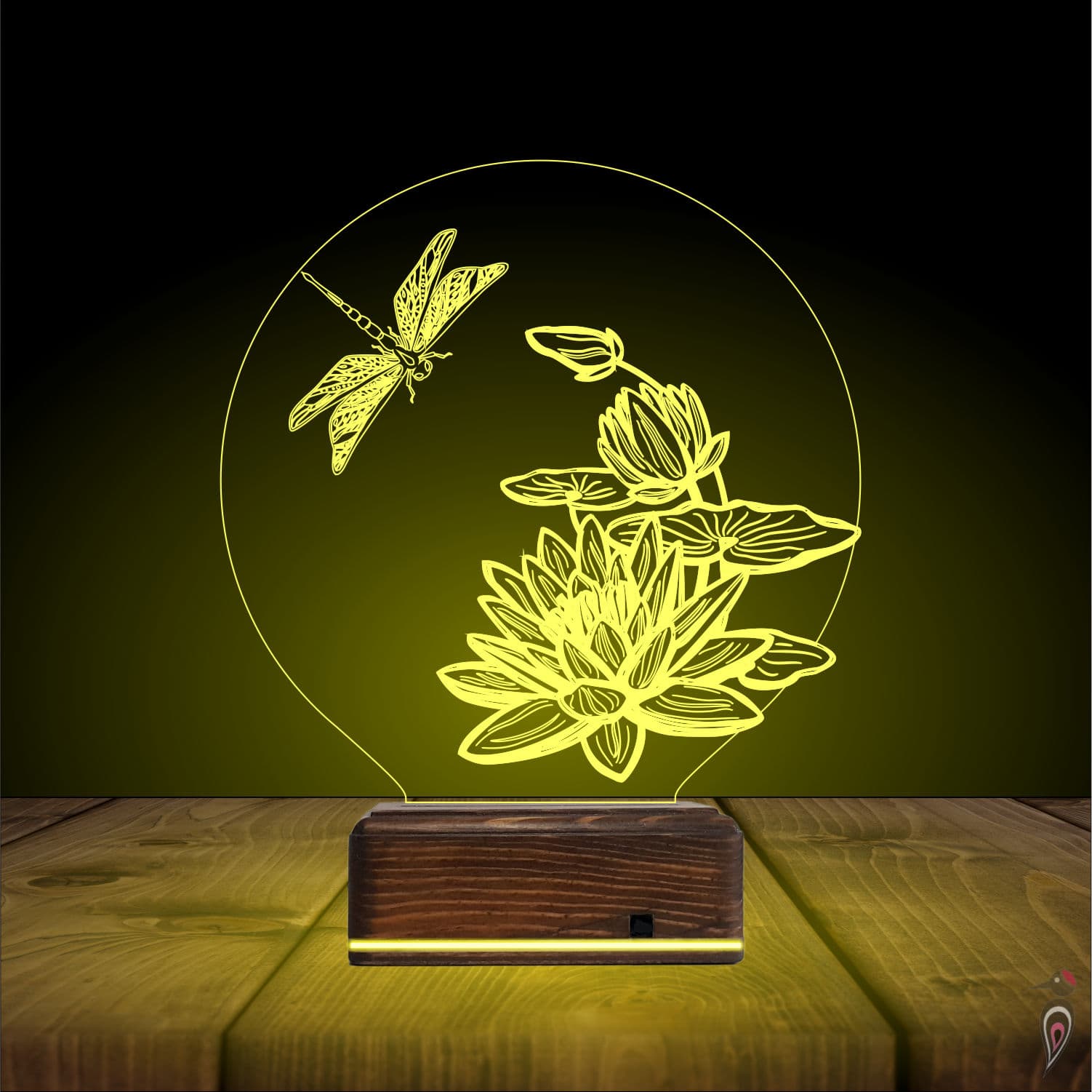 Стрекоза и Лотос 3D Ночник 7