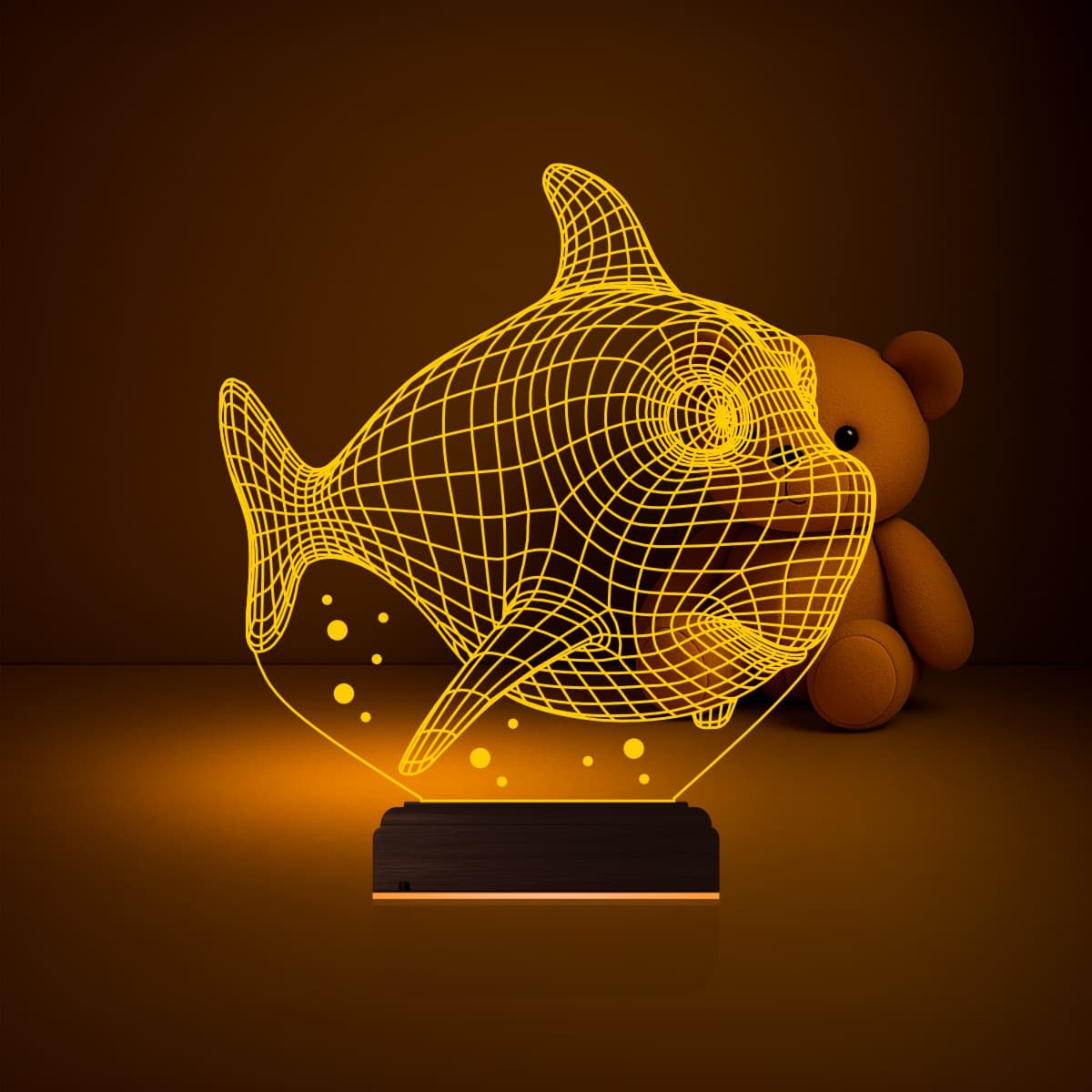 Рыба-Пиранья — 3D LED Ночник | Подарок для детей и взрослых 1