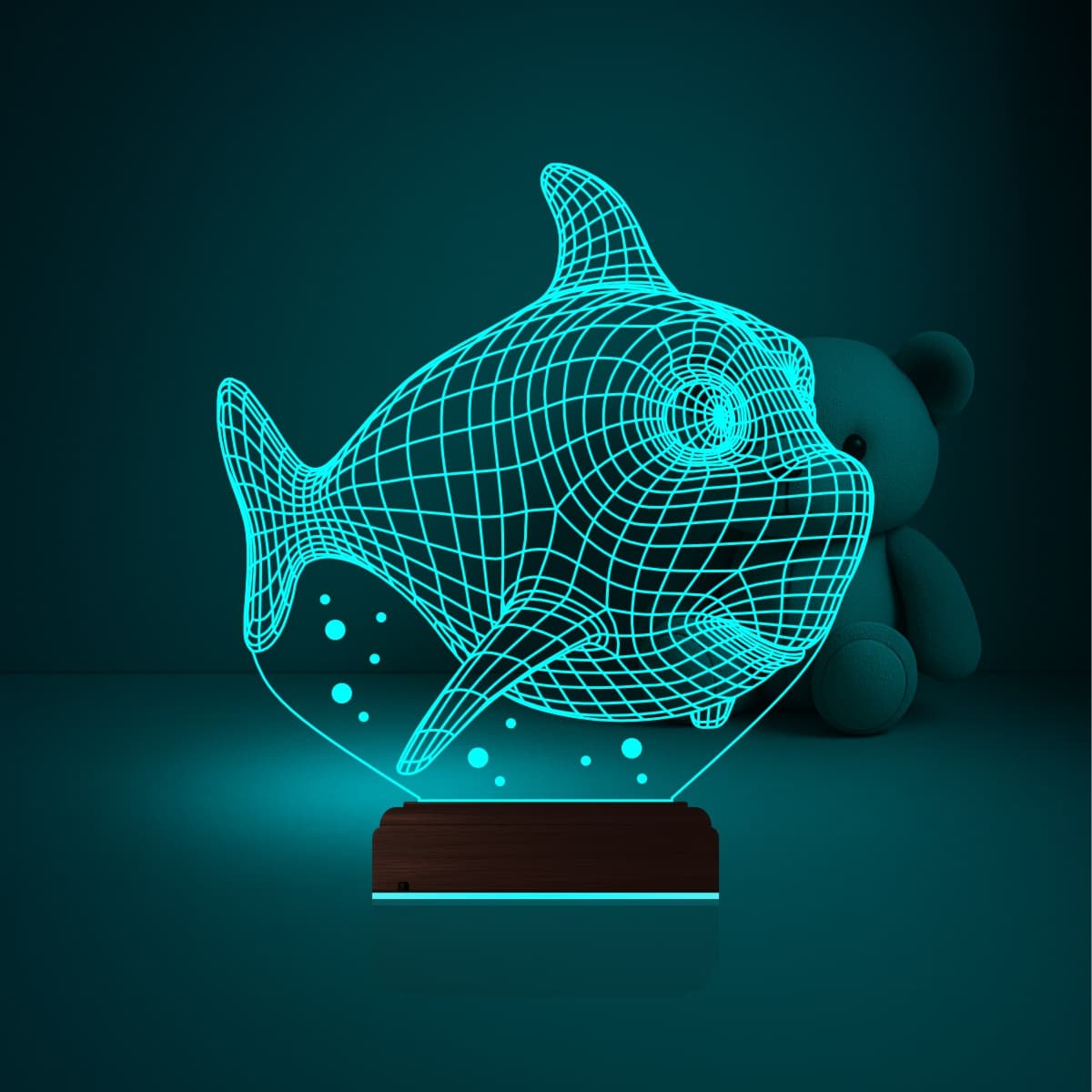 Рыба-Пиранья — 3D LED Ночник | Подарок для детей и взрослых 3