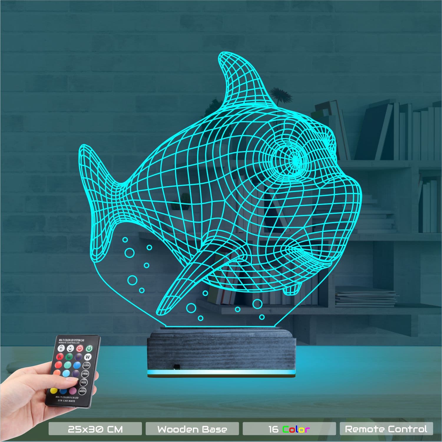 Рыба-Пиранья — 3D LED Ночник | Подарок для детей и взрослых 10