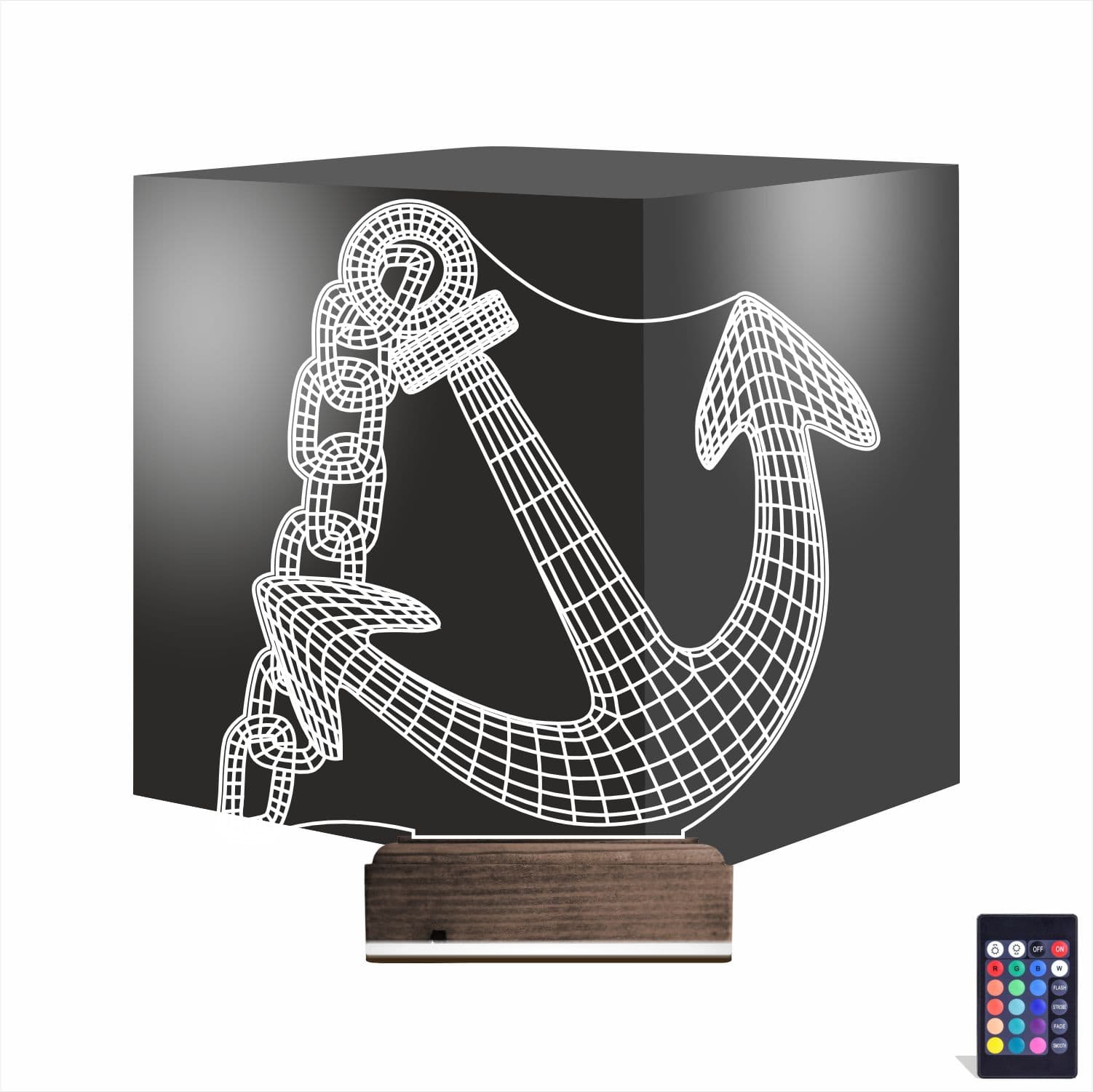 Якорь — 3D LED Ночник | Подарок для мужчин 1