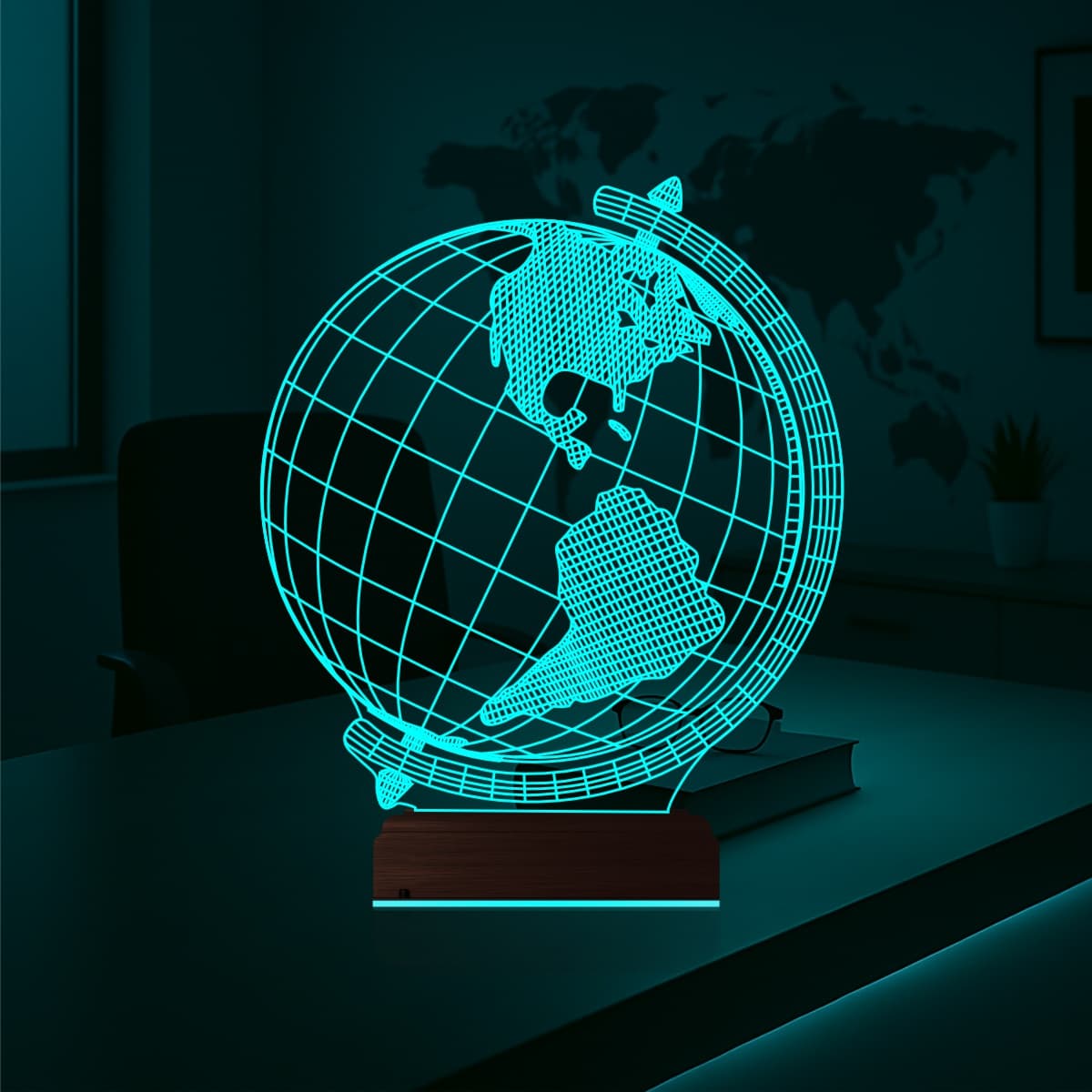 Глобус — 3D LED Ночник | Подарок учителю или школьнику 3