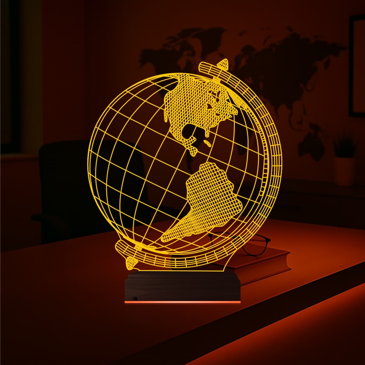 Глобус — 3D LED Ночник | Подарок учителю или школьнику 7