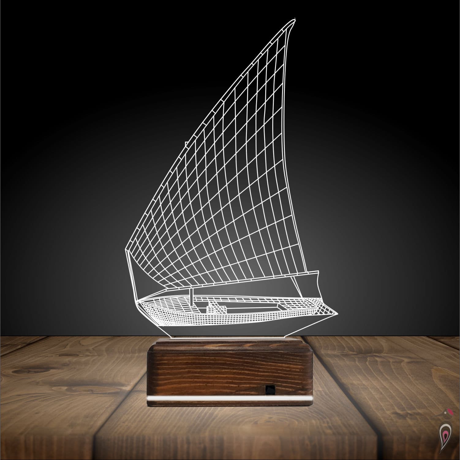 Парусник — 3D LED Ночник | Подарок мужчине 3