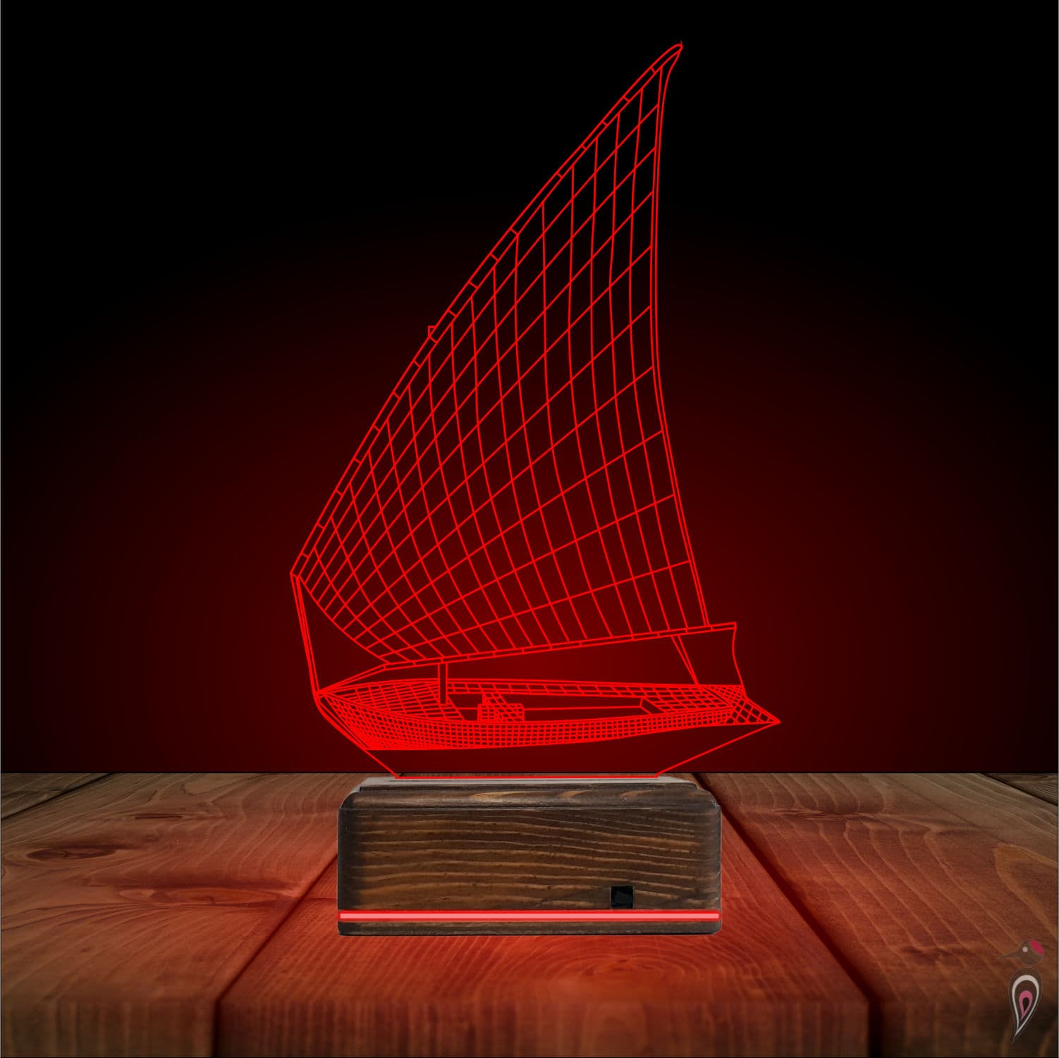 Парусник — 3D LED Ночник | Подарок мужчине 5