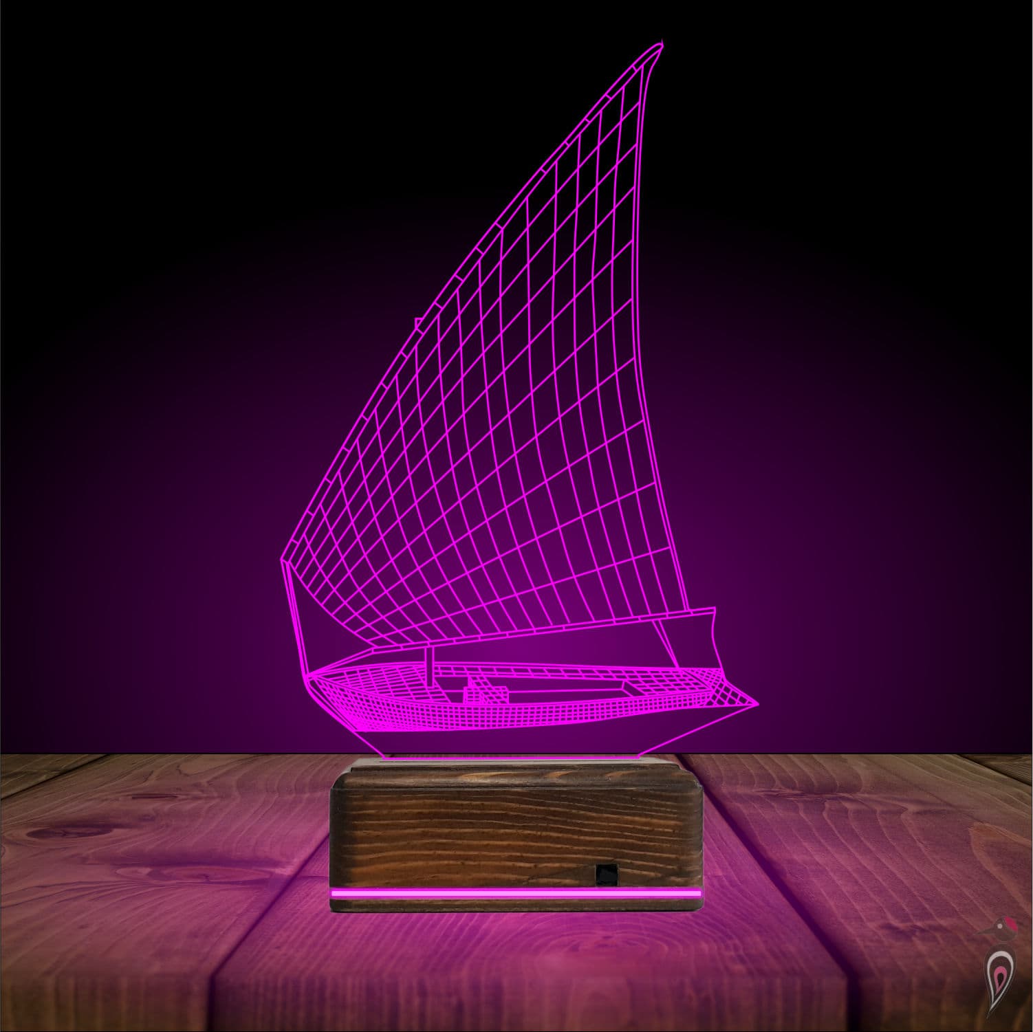 Парусник — 3D LED Ночник | Подарок мужчине 6