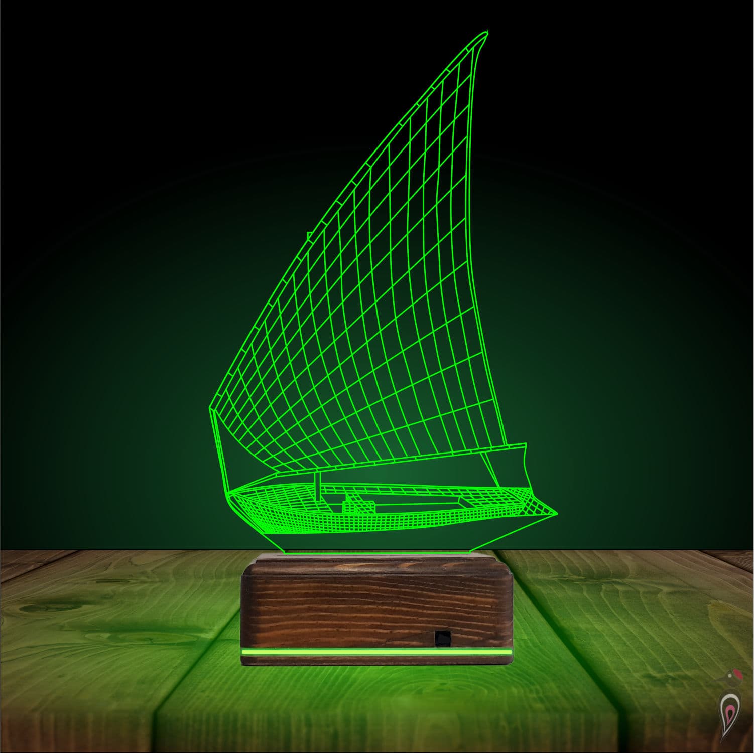 Парусник — 3D LED Ночник | Подарок мужчине 8