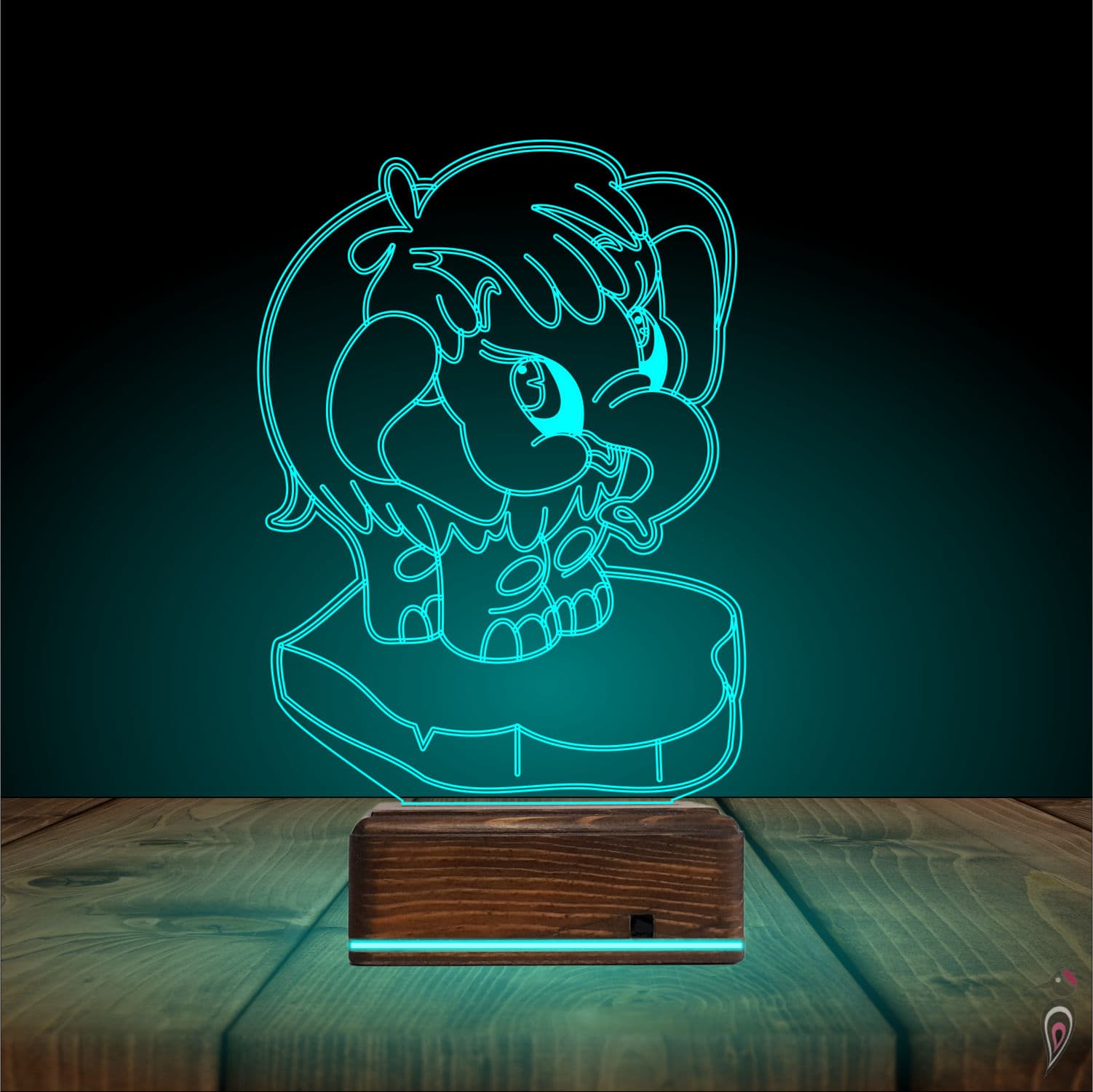 Мамонтёнок — 3D LED Ночник | Подарок ребёнку 4