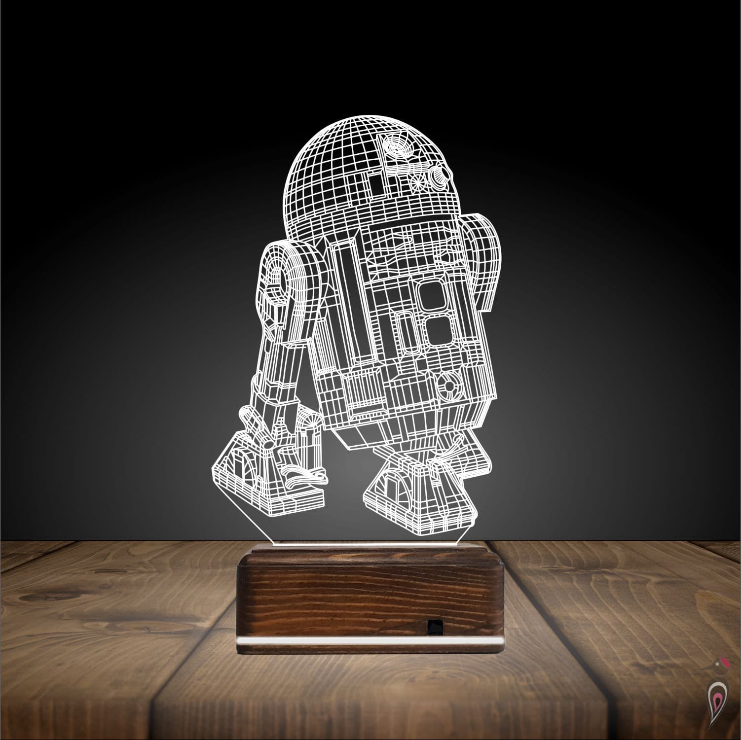 R2-D2 — 3D LED Ночник | Подарок фанату Star Wars 3