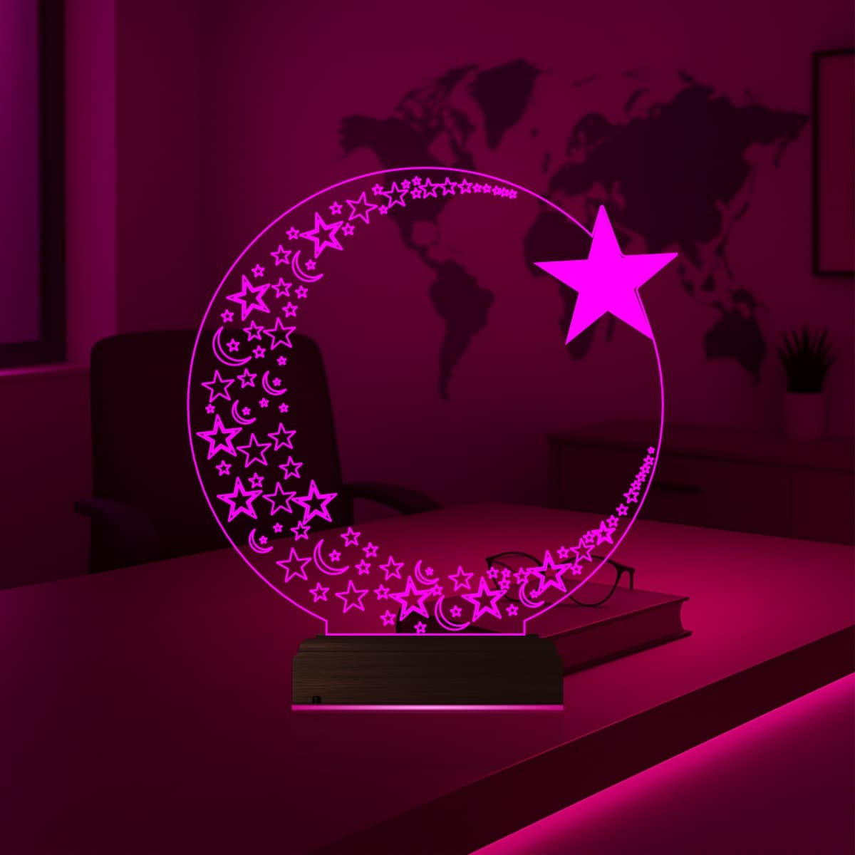 Полумесяц и Звезды — 3D LED Ночник | Подарок для близких 4