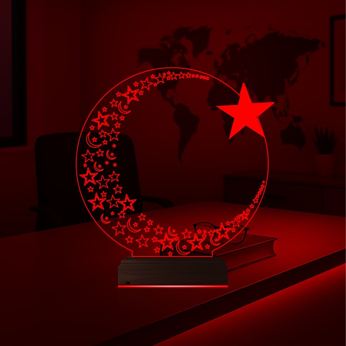 Полумесяц и Звезды — 3D LED Ночник | Подарок для близких 6