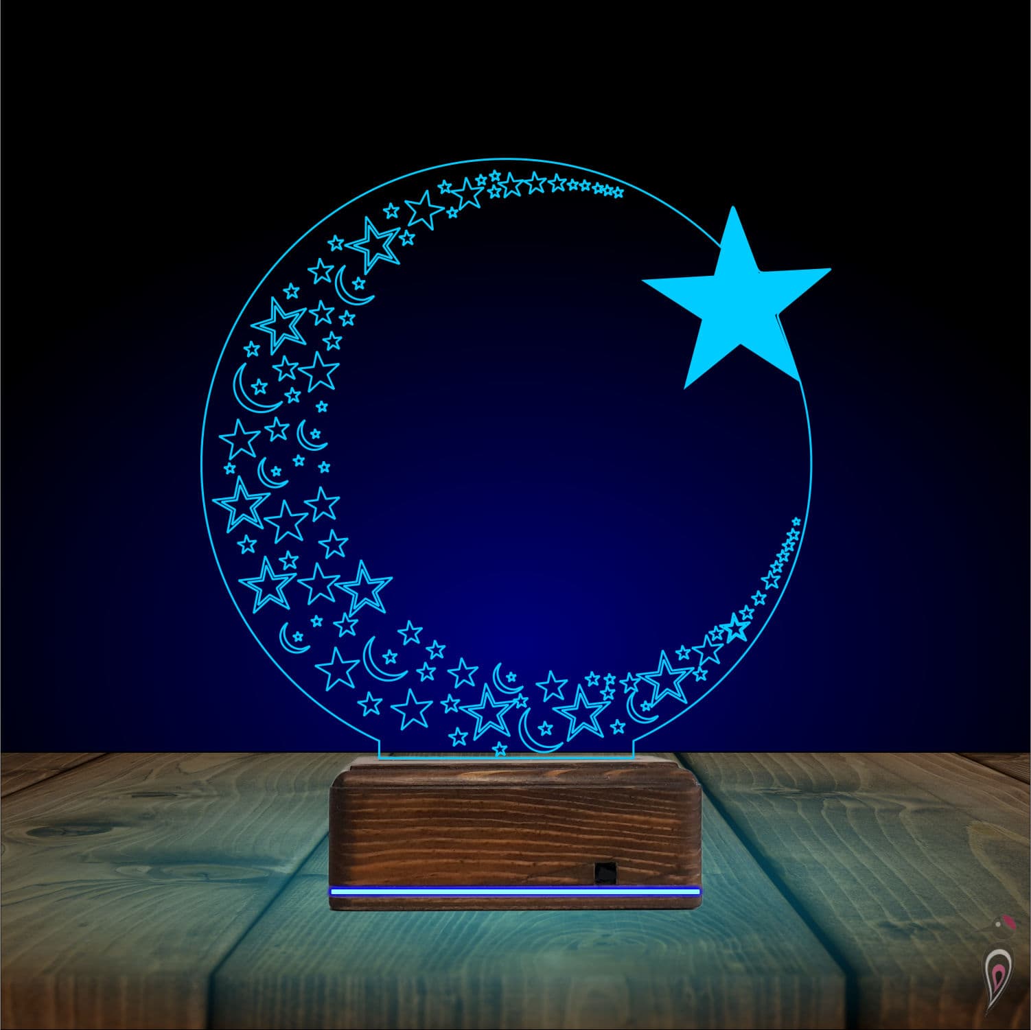 Полумесяц и Звезды — 3D LED Ночник | Подарок для близких 10