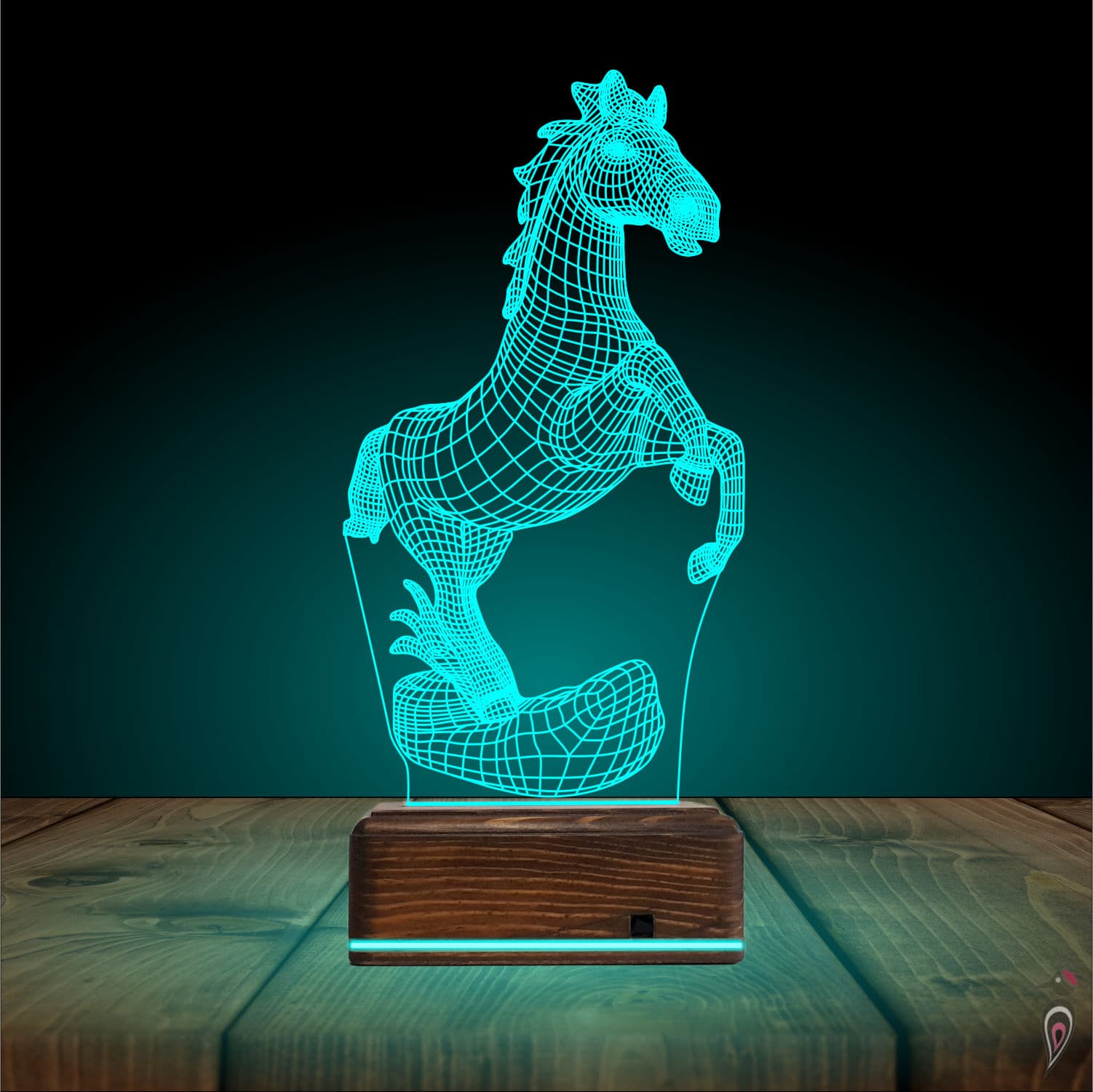 Лошадь — 3D LED Ночник | Подарок любителям животных 4