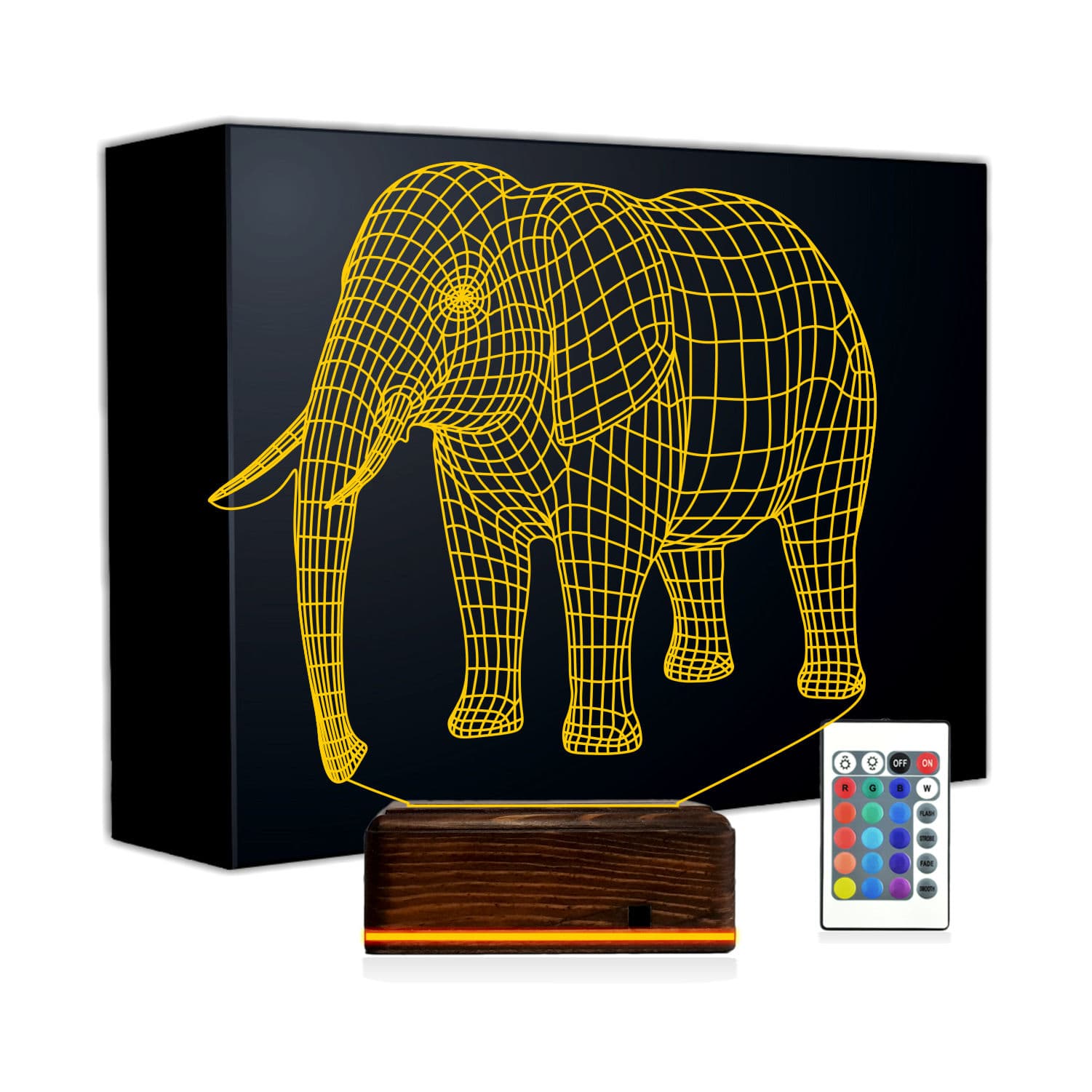 Слон — 3D LED Ночник | Подарок детям и взрослым 1