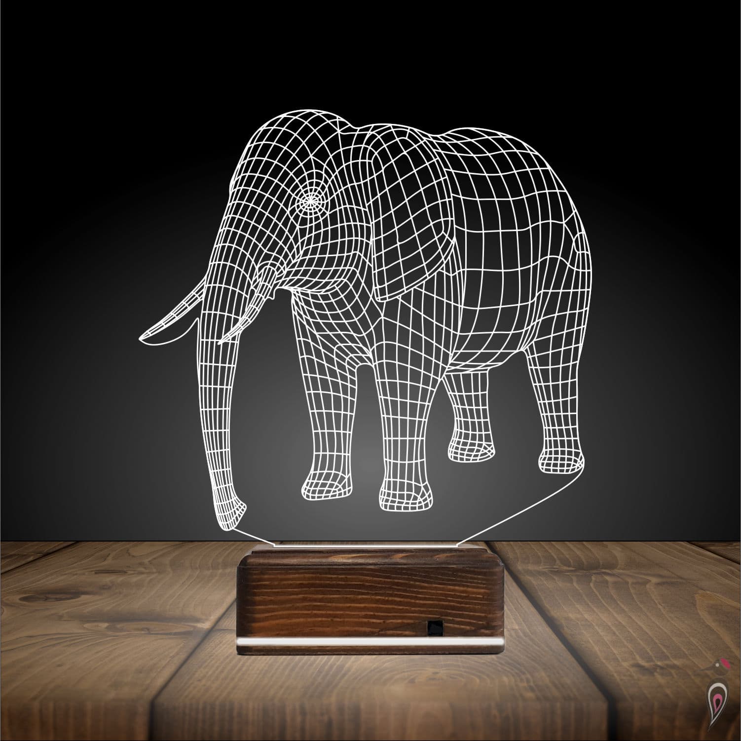 Слон — 3D LED Ночник | Подарок детям и взрослым 3