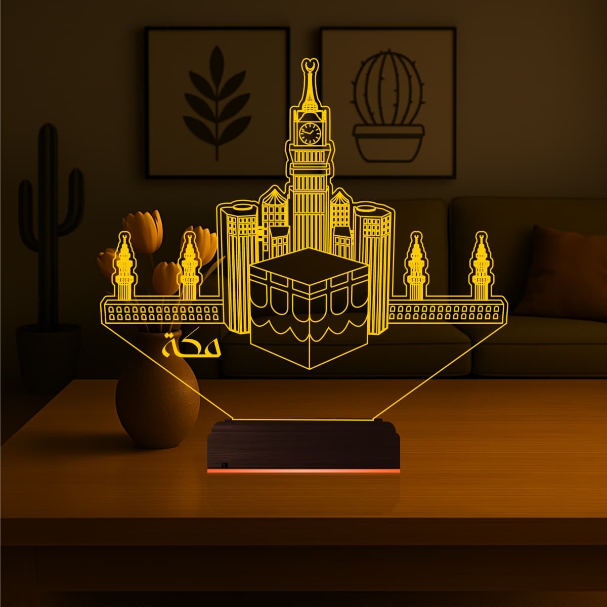 Мекка — 3D LED Ночник | Духовный подарок 7