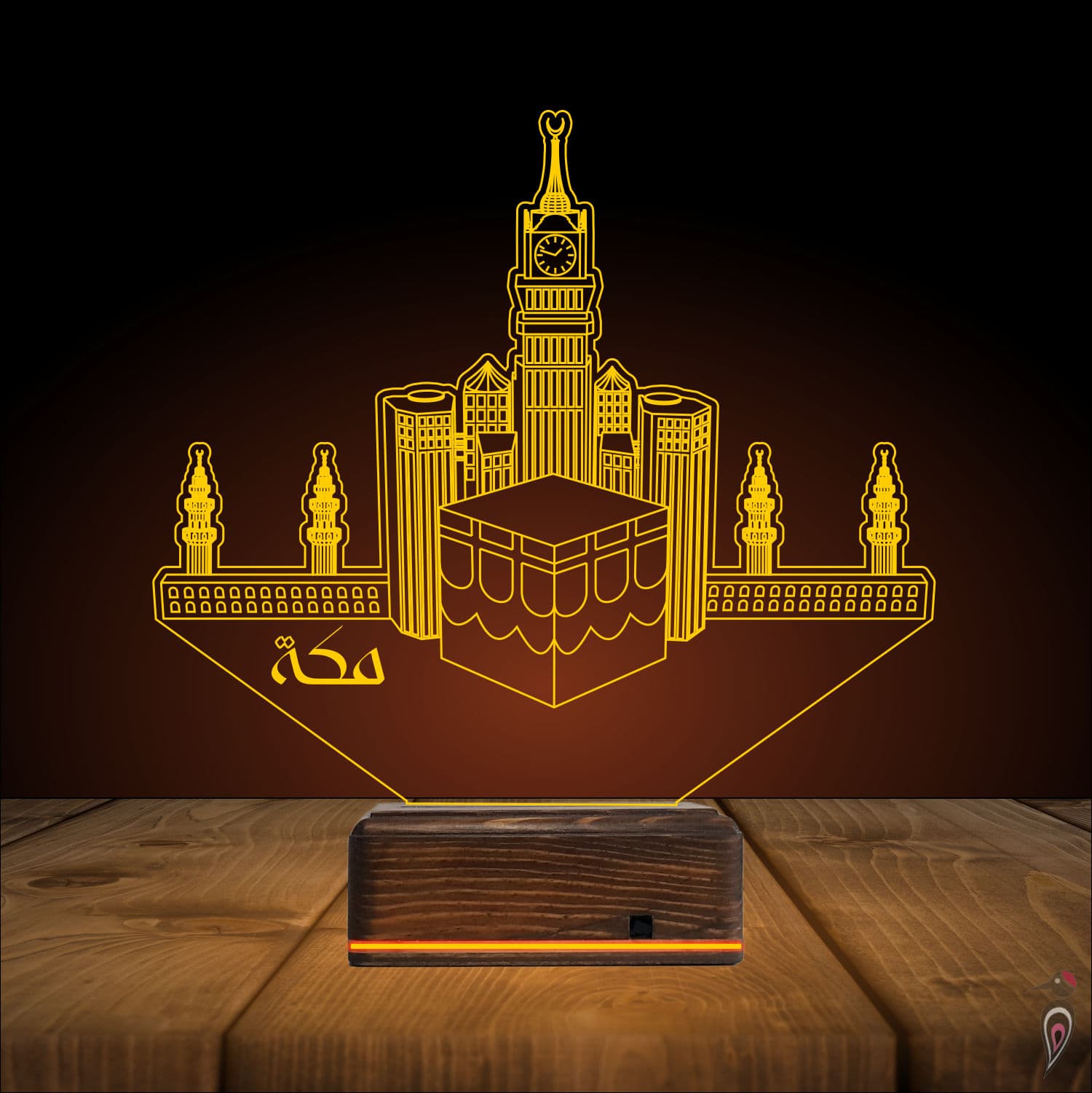 Мекка — 3D LED Ночник | Духовный подарок 9