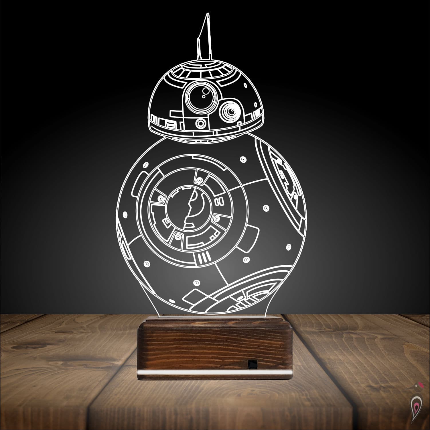 Робот BB-8 — 3D LED Ночник | Подарок фанату Звездных войн 3