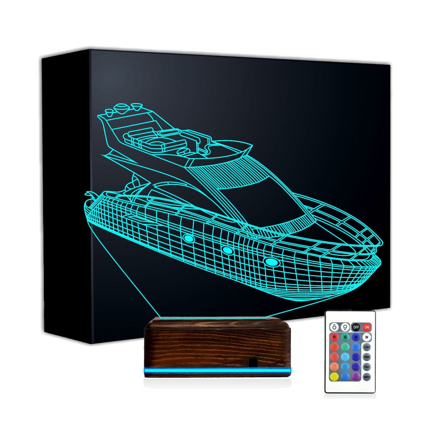 Яхта — 3D LED Ночник | Подарок мужчине 1
