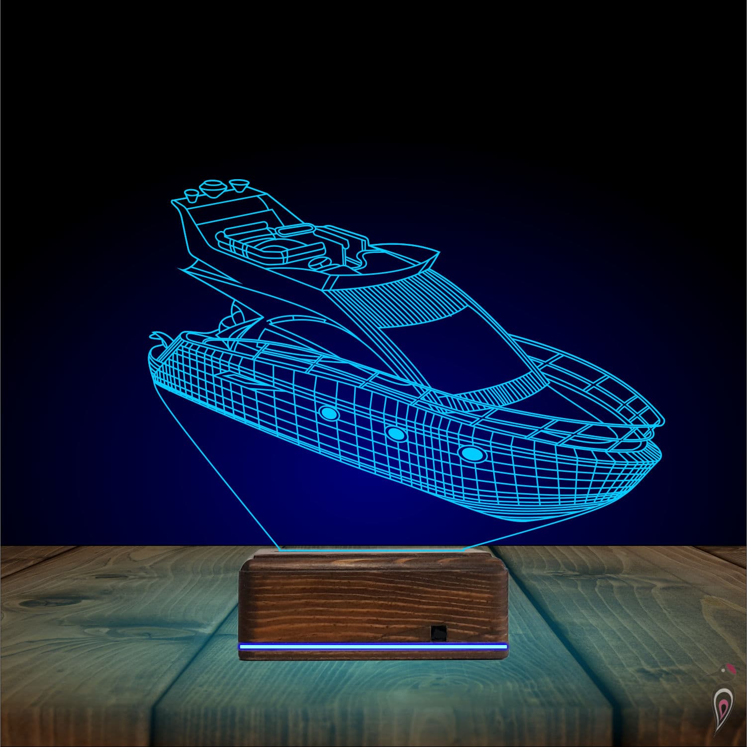 Яхта — 3D LED Ночник | Подарок мужчине 10