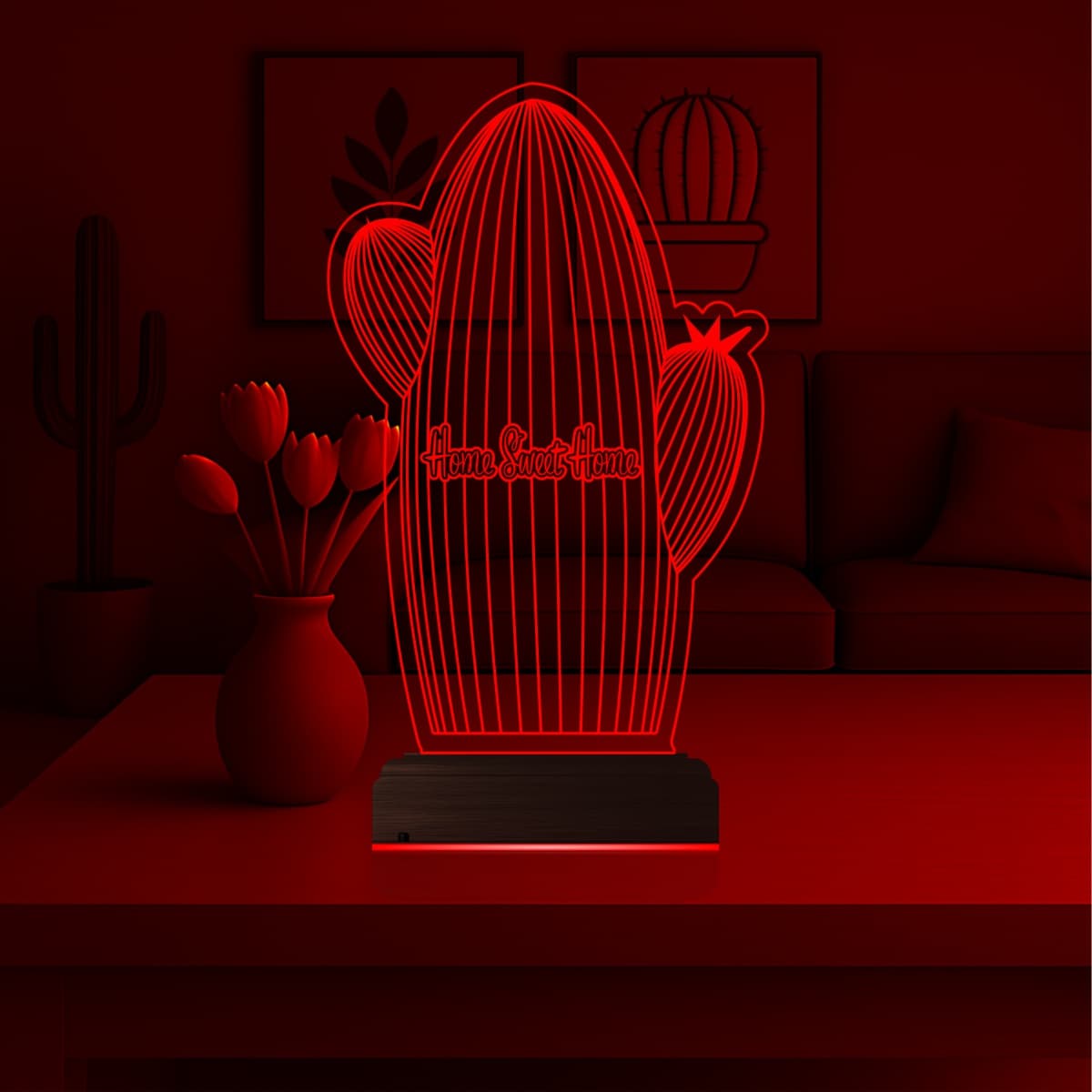 Кактус — 3D LED Ночник | Подарок на новоселье 6