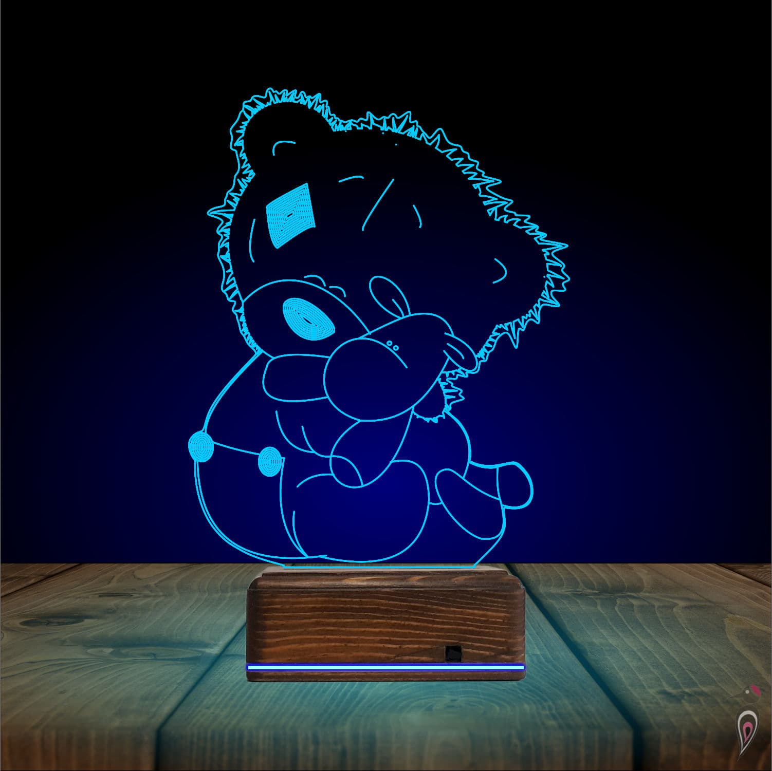 Мишка со звездой — 3D LED Ночник | Подарок ребенку 10