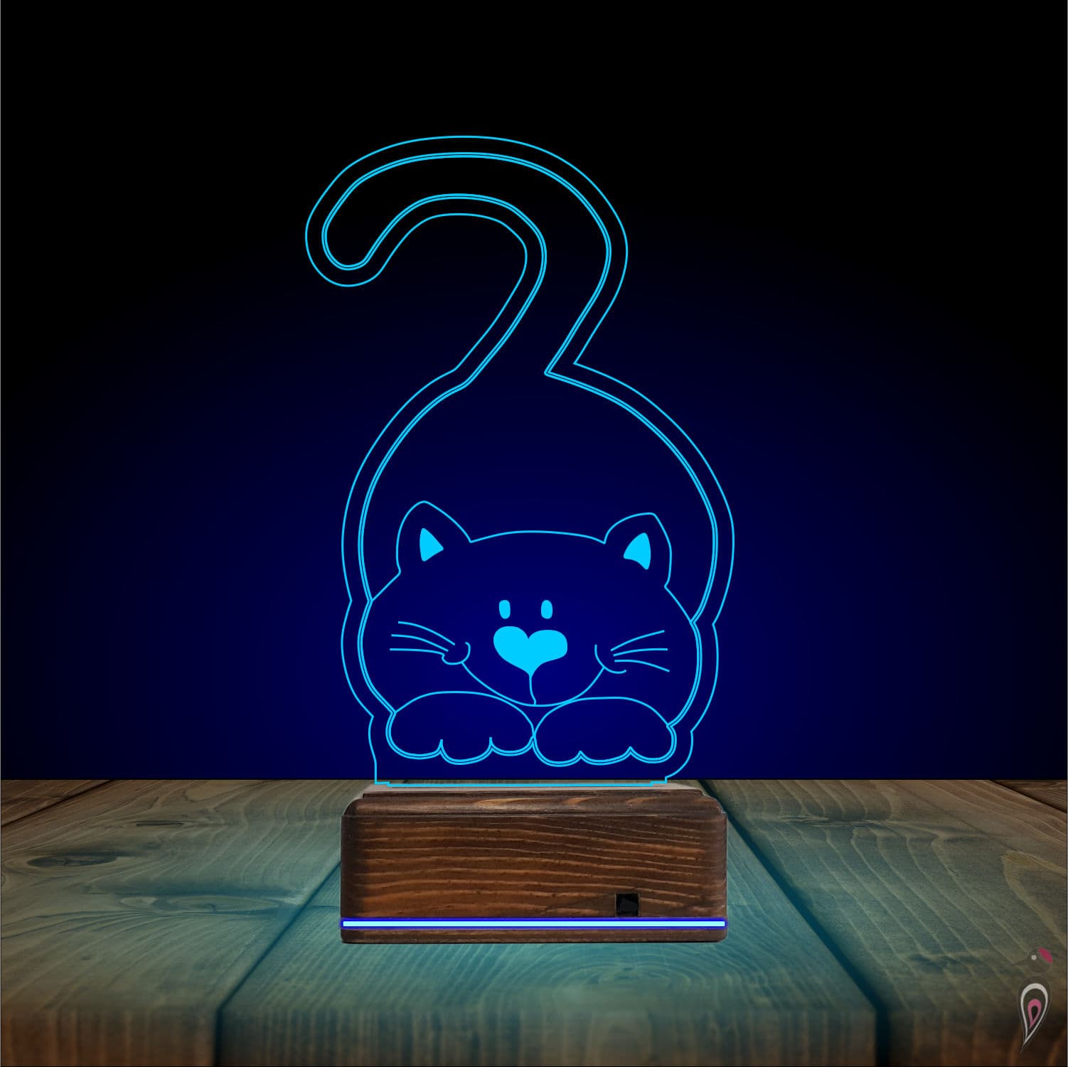 Милый Кот — 3D LED Ночник | Подарок ребёнку 10