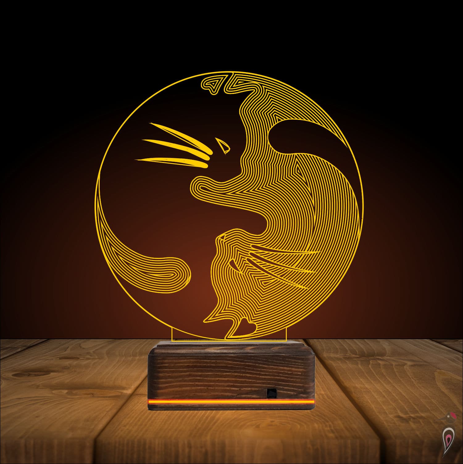 Коты Инь-Янь — 3D LED Ночник | Подарок любителям кошек 9