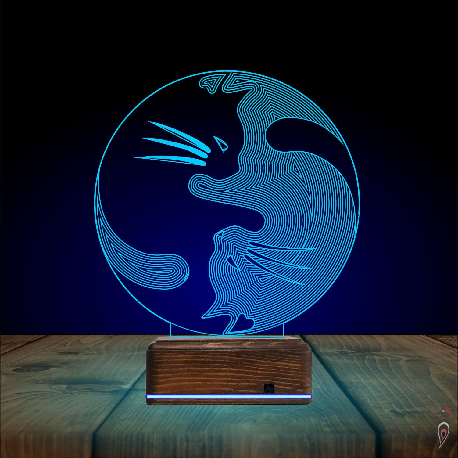 Коты Инь-Янь — 3D LED Ночник | Подарок любителям кошек 10