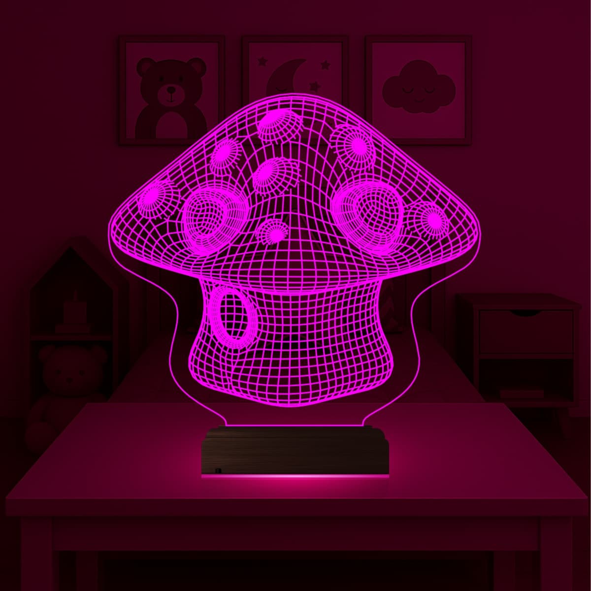 Гриб — 3D LED Ночник | Подарок ребёнку 6