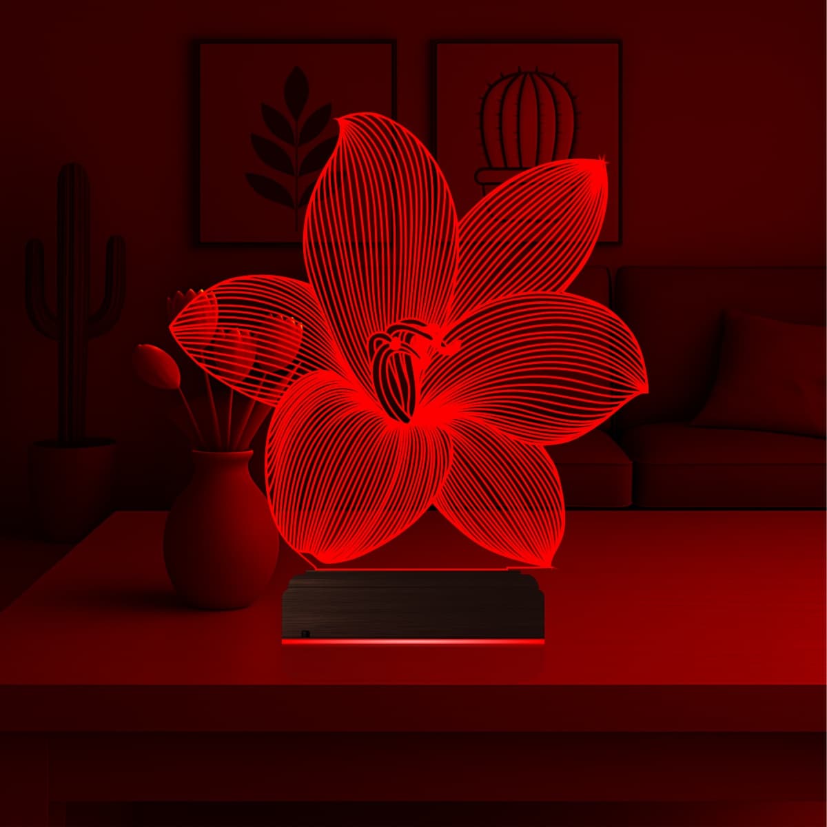 Лилия — 3D LED Ночник | Романтический подарок 6