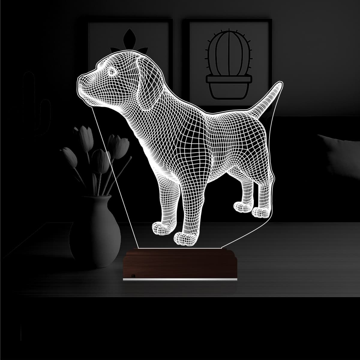 Собака — 3D LED Ночник | Подарок любителю животных 1