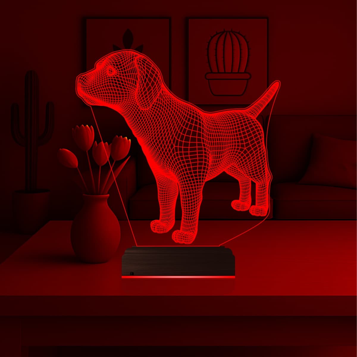 Собака — 3D LED Ночник | Подарок любителю животных 6