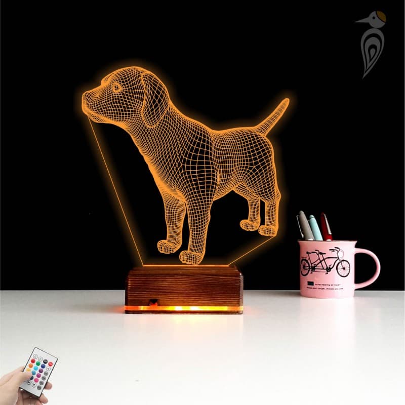 Собака — 3D LED Ночник | Подарок любителю животных 9