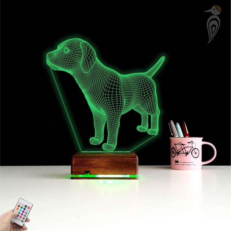 Собака — 3D LED Ночник | Подарок любителю животных 10