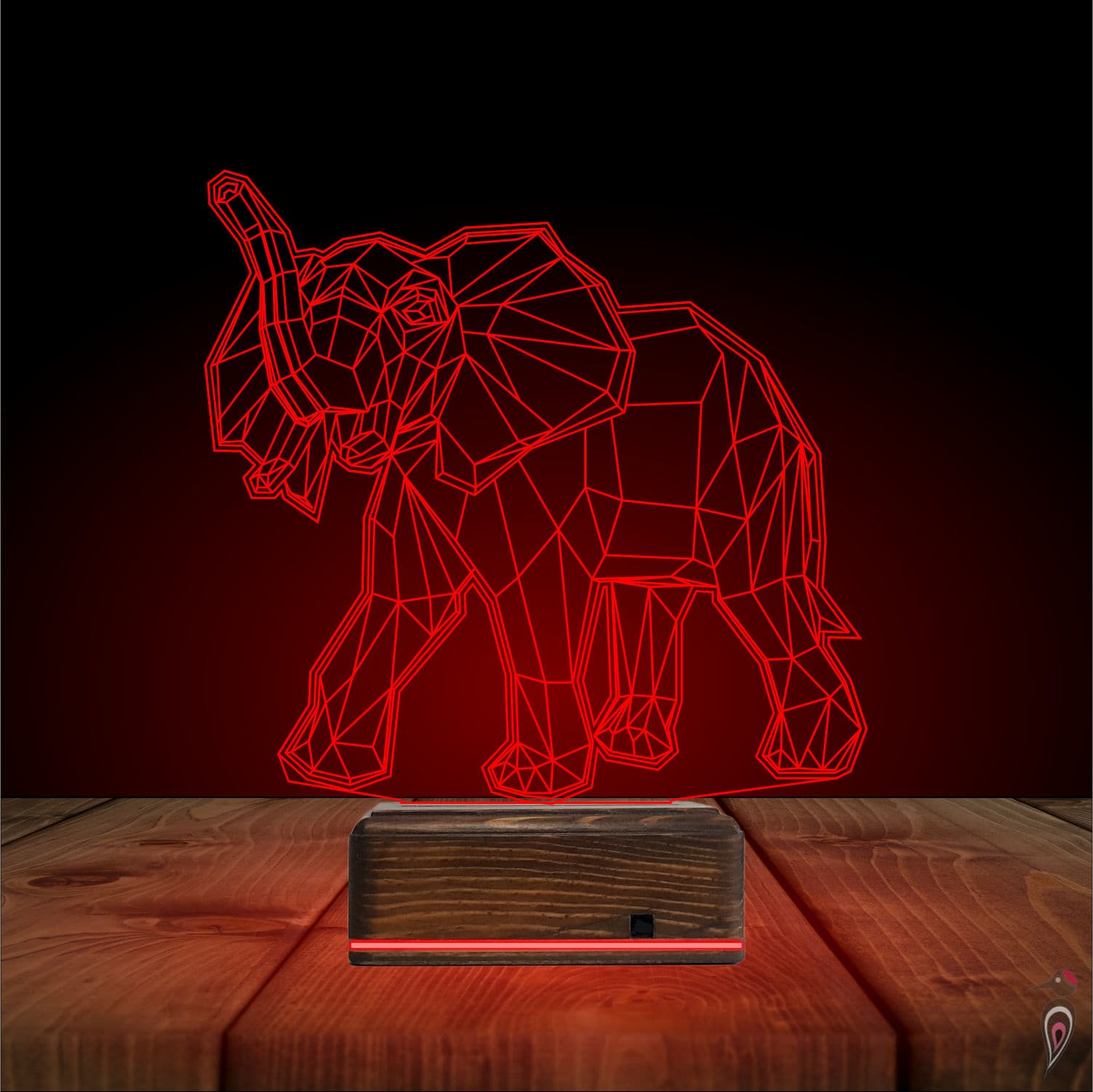 Слон — Геометрический 3D Ночник 5