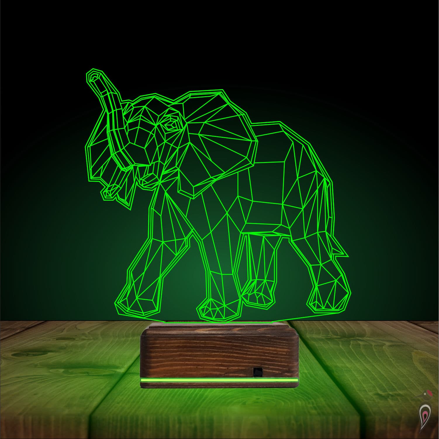 Слон — Геометрический 3D Ночник 8